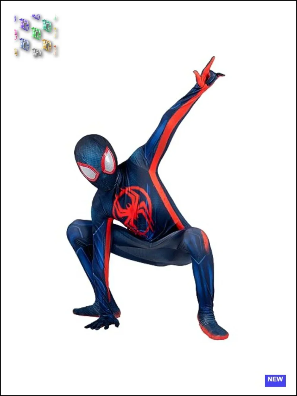 Marvel Miles Morales Spider-Man Youth Deluxe Zentai Costume Stretch Spandex